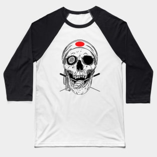 Kawaii Japanese Anime Skeleton Sushi Halloween Baseball T-Shirt